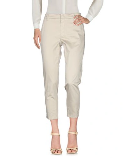 Shop Dondup Casual Pants In Beige