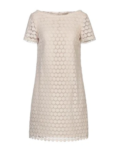 Shop Burberry Short Dresses In Beige