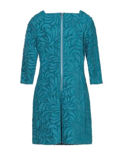 Shop Carven Short Dress In Turquoise