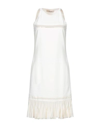 Shop Roberto Cavalli Woman Mini Dress White Size 6 Viscose, Polyimide, Polyamide, Polyester