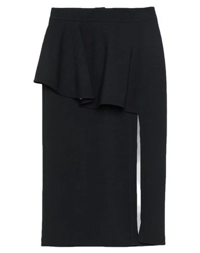 Shop Stella Mccartney Woman Midi Skirt Black Size 10-12 Wool, Elastane
