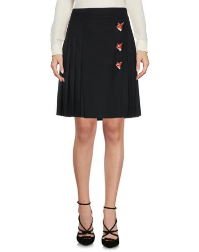Shop Dolce & Gabbana Knee Length Skirts In Black