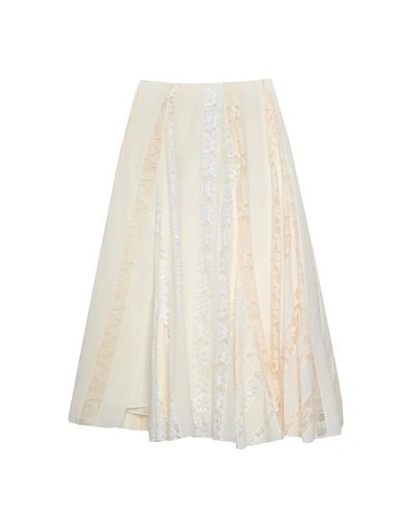 Shop Chloé Midi Skirts In Ivory