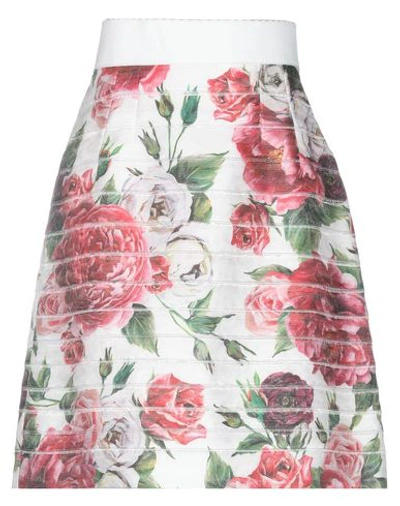 Shop Dolce & Gabbana Woman Midi Skirt White Size 4 Polyester, Synthetic Fibers, Silk, Wool, Polyurethane
