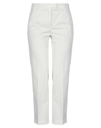 Shop Incotex Casual Pants In Light Grey