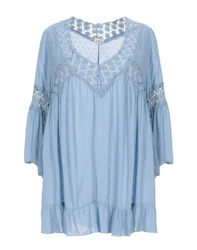 Shop Talitha Blouse In Pastel Blue