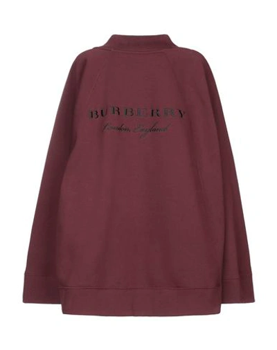 Shop Burberry Cape In Maroon