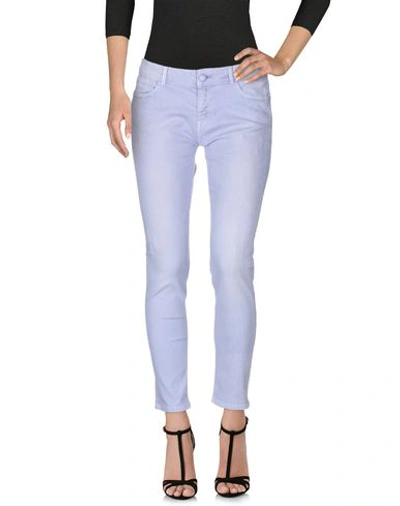 Shop Love Moschino Denim Pants In Lilac