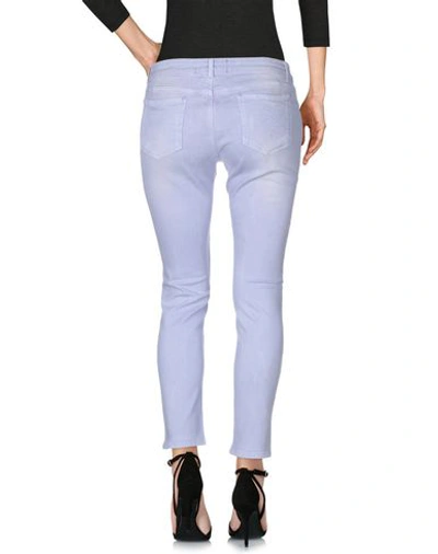 Shop Love Moschino Denim Pants In Lilac