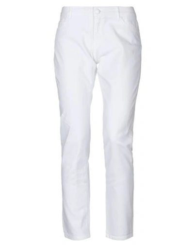 Shop Love Moschino Denim Pants In White
