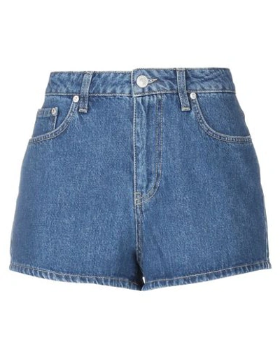 Shop Chiara Ferragni Woman Denim Shorts Blue Size M Cotton
