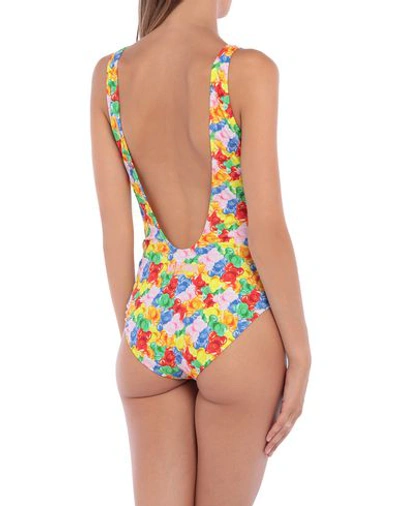 Shop Moschino One-piece Swimsuits In Yellow