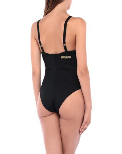 Shop Moschino One-piece Swimsuits In Black