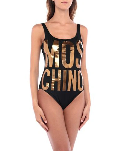 Shop Moschino One-piece Swimsuits In Black