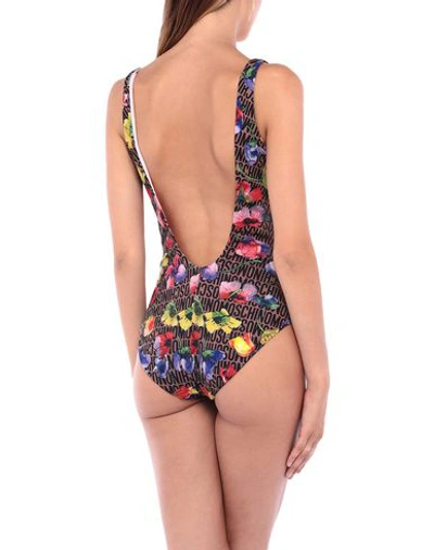 Shop Moschino One-piece Swimsuits In Brown