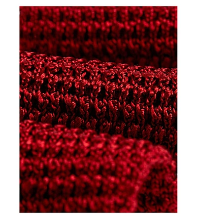 Shop Tom Ford Knitted Woven Silk Tie In Red