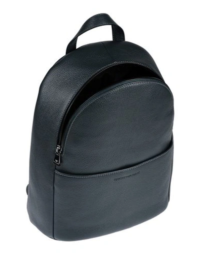 Shop Emporio Armani Backpacks In Lead