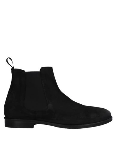 Shop Gazzarrini Man Ankle Boots Black Size 9 Soft Leather, Stretch Fibers