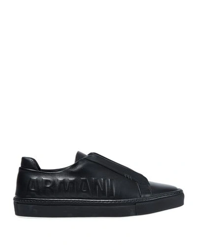 Shop Giorgio Armani Sneakers In Black