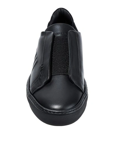 Shop Giorgio Armani Sneakers In Black