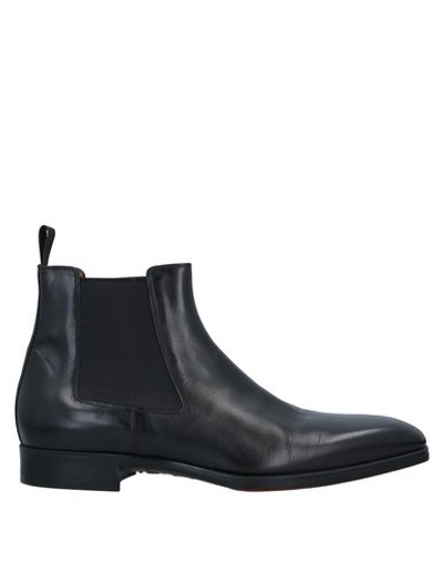 Shop Santoni Ankle Boots In Black