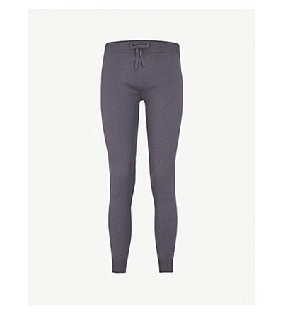 Shop Johnstons Tapered Cashmere Jogging Bottoms In Nightshade