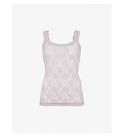 Shop Hanky Panky Signature Stretch-lace Camisole In Steel