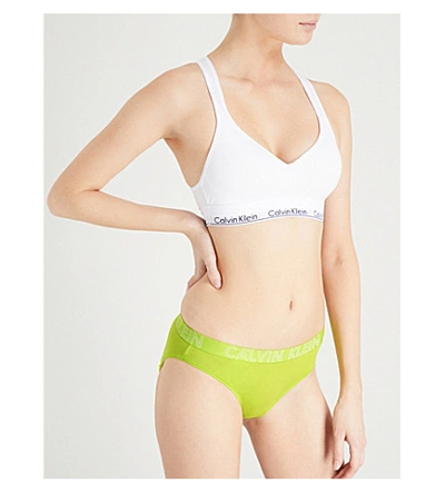 Shop Calvin Klein Ultimate Stretch-cotton Bikini Briefs In Po9 Harpy