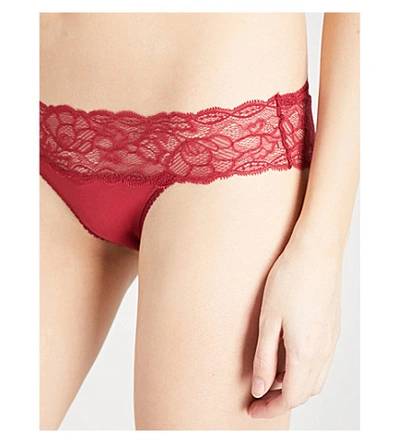 Shop Calvin Klein Seductive Comfort Stretch-lace And Jersey Briefs In It6 Intoxicate