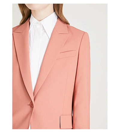 Shop Theory Etiennette Stretch-wool Blazer In Pink Russet