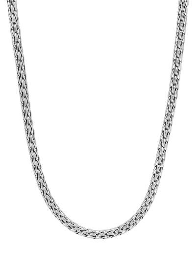 Shop John Hardy 'classic Chain' Mini Silver Necklace In Metallic