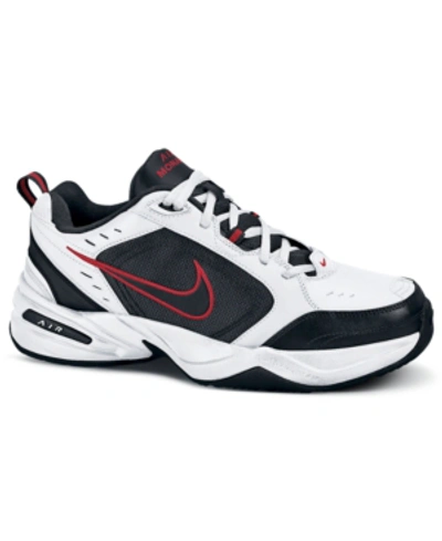 Shop Nike Men's Air Monarch Iv Sneakers From Finish Line In White/black-varsity Red