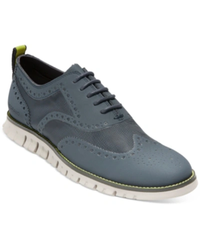 Shop Cole Haan Men's Zerogrand No Stitch Wingtip Oxfords Men's Shoes In Ombre Blue/pumice Stone