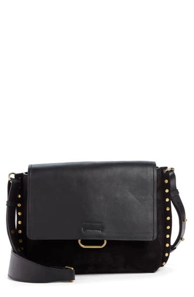 Shop Isabel Marant Asli Leather Shoulder Bag In Black