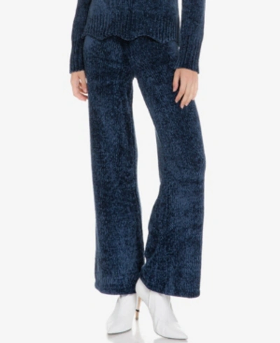Shop English Factory Scallop Waistband Knit Pants In Twilight