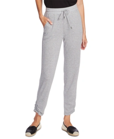 Shop Vince Camuto Cozy Ruched-leg Jogger Pants In Silver Heather