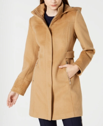 Hooded Walker Coat In Camel