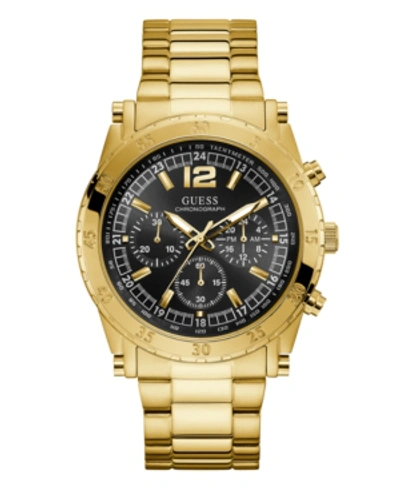 Shop Guess Men's Chronograph Gold-tone Stainless Steel Bracelet Watch 46mm