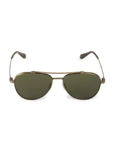 Shop Oliver Peoples Rikson 56mm Aviator Sunglasses In Gold