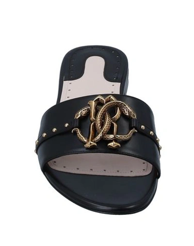 Shop Roberto Cavalli Sandals In Black