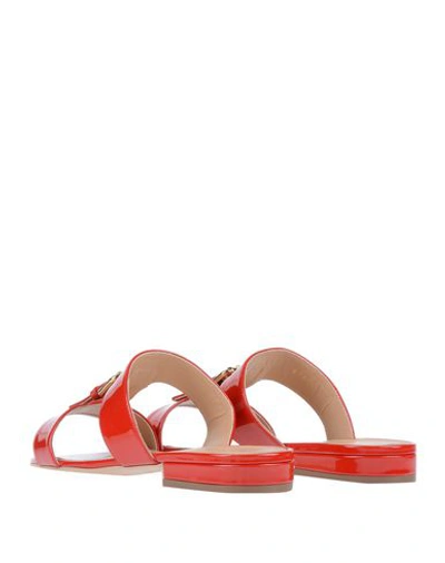 Shop Sergio Rossi Woman Sandals Red Size 5 Soft Leather