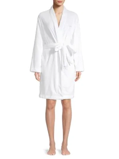 Shop Calvin Klein Self-tie Logo Robe In White