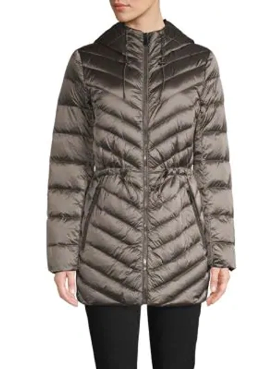 Shop Saks Fifth Avenue Down-filled Puffer Jacket In Champagne