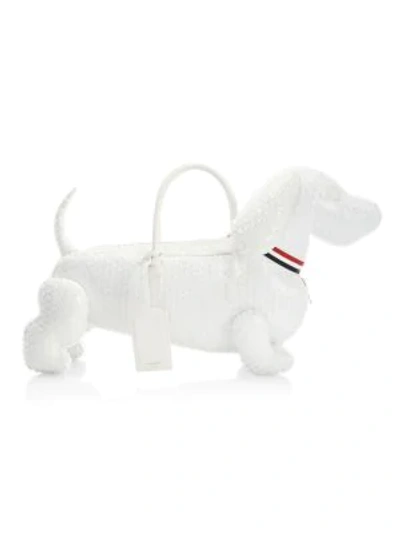 Shop Thom Browne Hector The Dog Bubble Wrap Bag In White