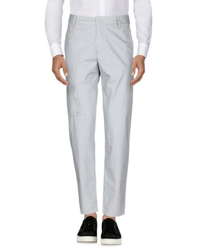 Shop Armani Exchange Casual Pants In Light Grey