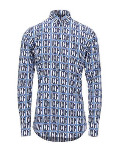 Shop Dolce & Gabbana Man Shirt Blue Size 15 Cotton