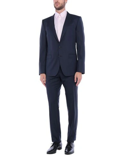 Shop Dolce & Gabbana Man Suit Blue Size 42 Virgin Wool, Silk