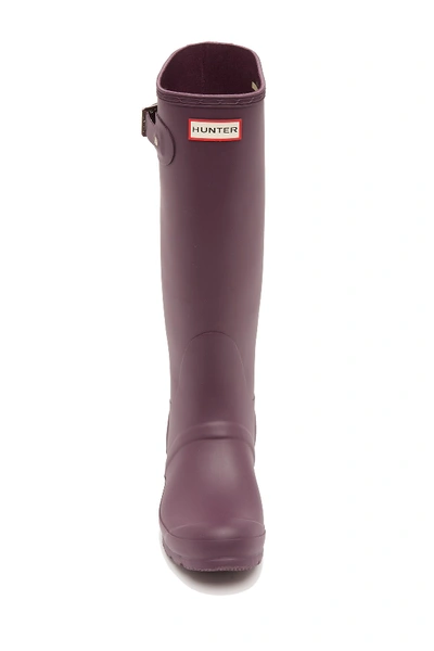 Shop Hunter Original Tall Waterproof Rain Boot In Black Grape