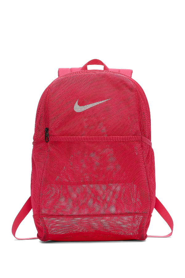 white nike mesh backpack