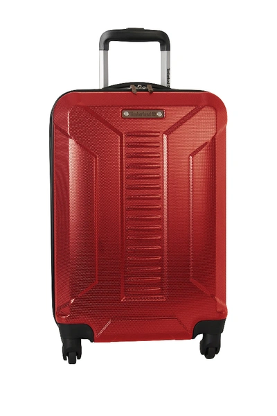 Shop Timberland Red Glencliff 20" Hardside Expandable Spinner Suitcase